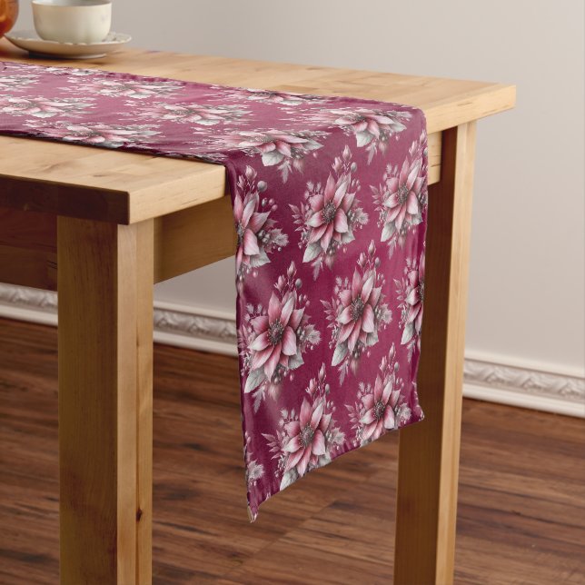 Pink Floral Table Runner (In Situ)