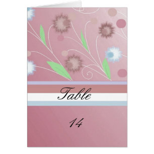 Pink  Floral  Table Seating Card