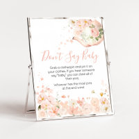 Pink Floral Tea for Two Don't Say Baby