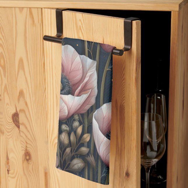 Pink Floral                                   Tea Towel (Thirds Fold)