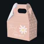 Pink Floral Thank You Favour Box<br><div class="desc">Favour Boxes in boho style with daisy floral artwork and pink colour.
Check the whole collection: https://www.zazzle.com/collections/pink_daisy_flower_baby_shower_collection-119959164679925686</div>