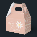 Pink Floral Thank You Favour Box<br><div class="desc">Favour Boxes in boho style with daisy floral artwork and pink colour.
Check the whole collection: https://www.zazzle.com/collections/pink_daisy_flower_baby_shower_collection-119959164679925686</div>