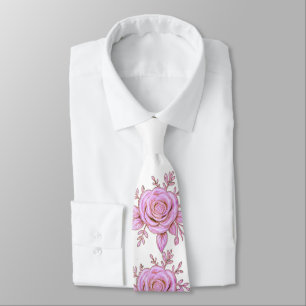 PINK FLORAL Tie