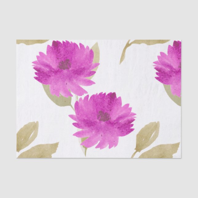 pink floral Tissue Paper  (Front)