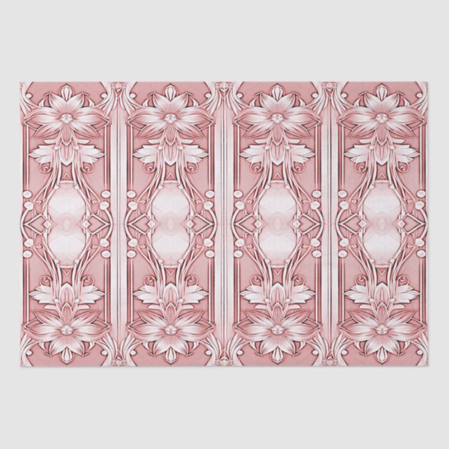 Pink Floral Tissue Paper (Front)