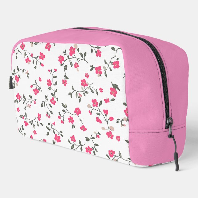 Pink Floral Toiletry Bag (Right Corner)
