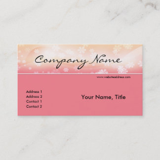 Pink Floral Topper Business Card
