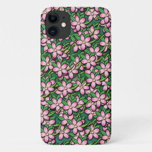 Pink Floral Tropical Pattern iPhone 11 Case