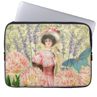 Pink Floral Victorian Woman Regency