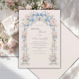 Pink Floral Vintage Gazebo Bridal Shower Invitation