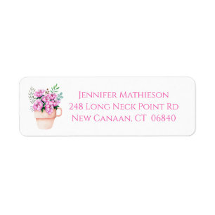 Pink Floral Watercolor Flower Spring Shabby Chic