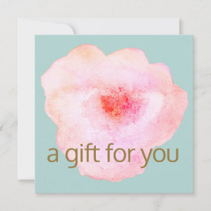 Pink Floral Watercolor Gift Certificate