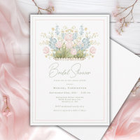 Pink Floral Watercolor Modern Bridal Shower