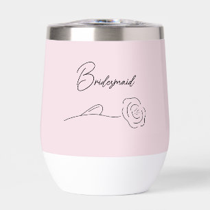 Pink Floral Wedding Bridesmaid Maid of Honour