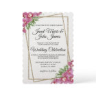 Pink Floral Wedding Invitation