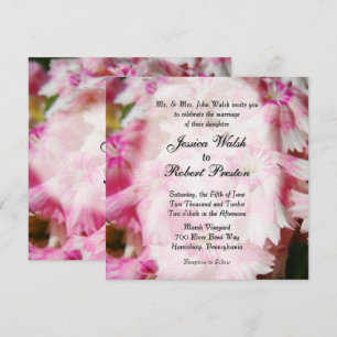 Pink Floral Wedding Invitations