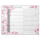 Pink Floral Weekly Personalised Menu Plan Notepad