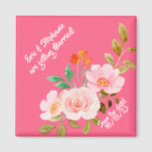 Pink Floral Whimsy Wedding Save the Date Magnet<br><div class="desc">.: Adorable,  Customizable Pink Floral Save-the-Date Magnets
.: Coordinating Stationary and Decor Available</div>