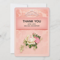 Pink floral with Diamond Tiara Elegant Design