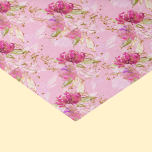 Pink floral wrapping paper