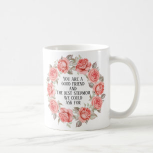 Pink Floral Wreath Happy Mother's Day-Stepmother Coffee Mug