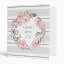 Pink Floral Wreath Watercolor Personalised