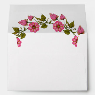 Pink Floral Wreaths | Wedding Envelope