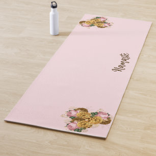 Pink Floral Yoga Mat