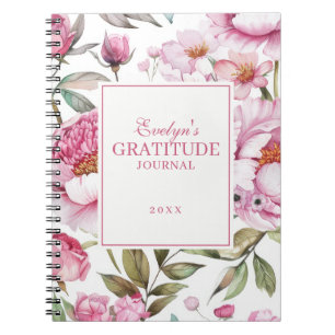 Pink Florals Gratitude Journal