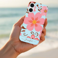 Pink Florals– Pastel Vibes-Retro Flowers