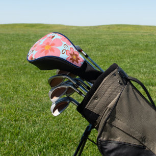Pink Florals– Pastel Vibes-Retro Flowers Golf Head Cover