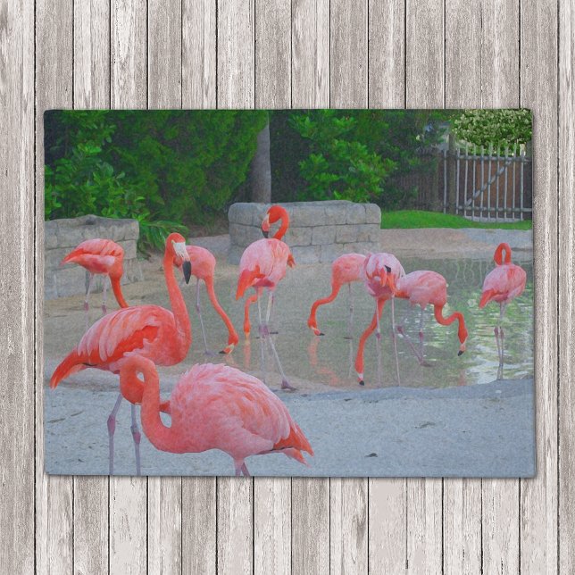 Pink Florida Flamingos Watercolor Doormat (Creator Uploaded)