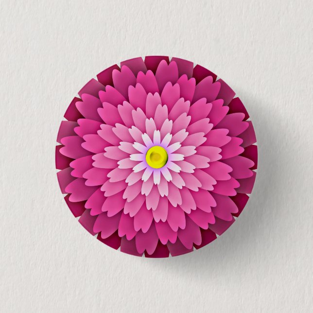 Pink Flower-64655 3 Cm Round Badge (Front)