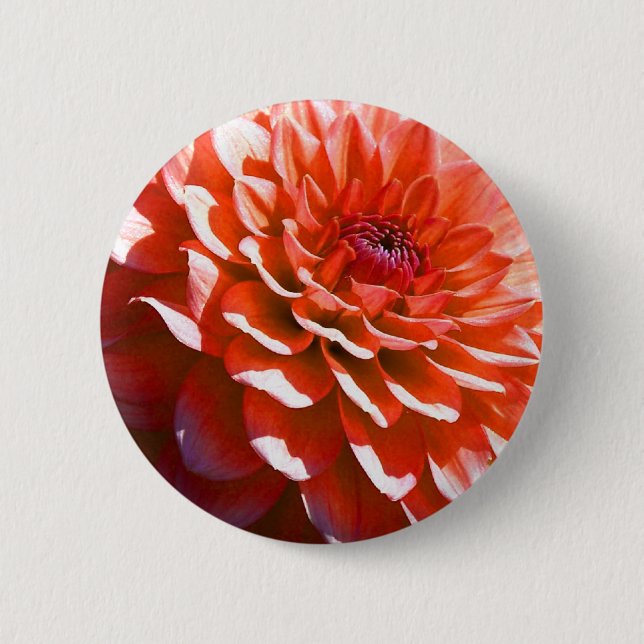 Pink Flower 6 Cm Round Badge (Front)