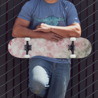 Pink Flower Abstract Art pinks flowers gardening Skateboard