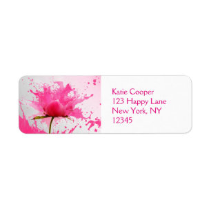 Pink Flower Abstract Paint Splatter