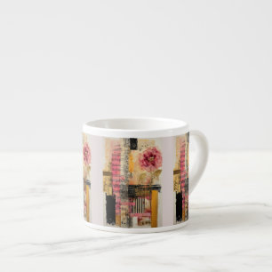 Pink Flower And Music Notes Espresso Cup