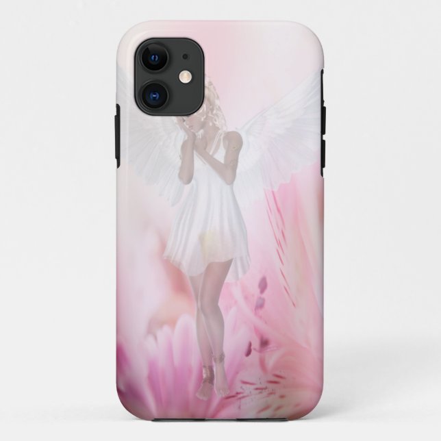 Pink Flower Angel Case-Mate iPhone Case (Back)