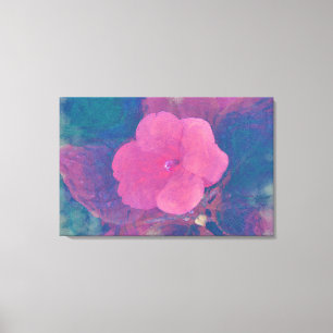 Pink Flower Art Garden Canvas Art Print