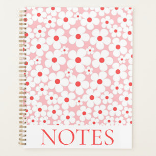 Pink Flower Blossom Pattern Modern Planner