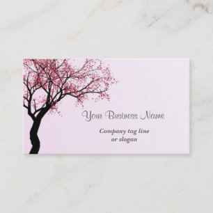 Pink Flower Blossom Tree Business Card