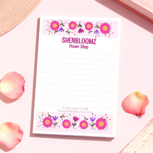 Pink Flower Border Florist Post-it Notes