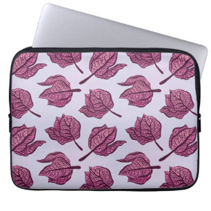 Pink Flower Botanical Pattern Physalis Botanical Laptop Sleeve