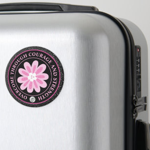 Pink Flower Breast Cancer Awareness Design Magnet