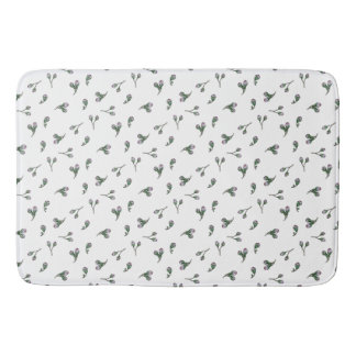 Pink flower buds bath mat