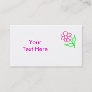 Pink Flower Business Card