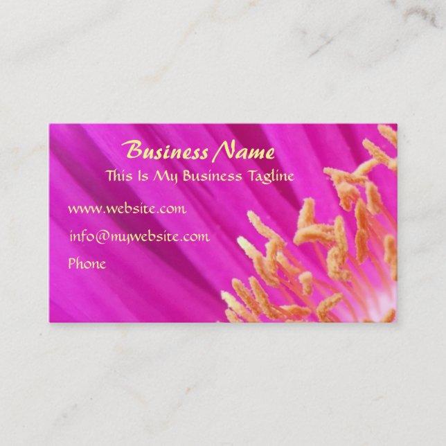 Pink Flower Business Card (Front)