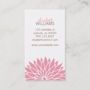 Pink Flower Business Card