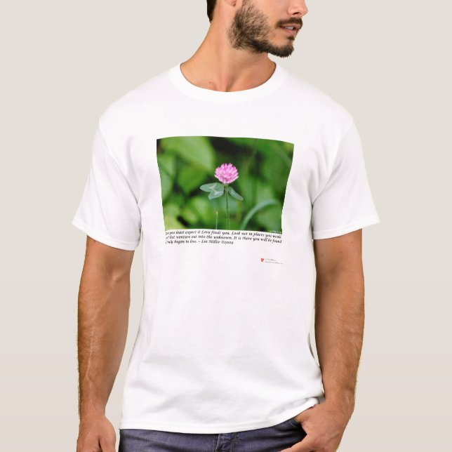 Pink Flower by The Lee Hiller Love Gift Collection T-Shirt (Front)
