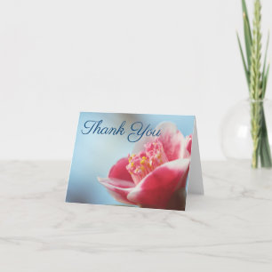 Pink Flower Camelia Thank You Notes